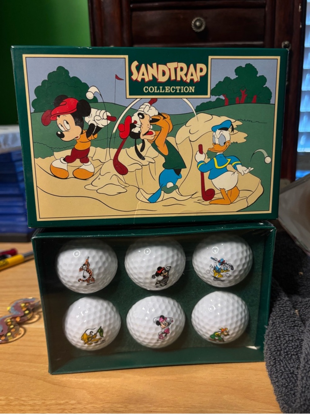 Vintage Disney Sandtrap Golf Balls Set Mickey Donald Goofy Tigger Pluto Minnie